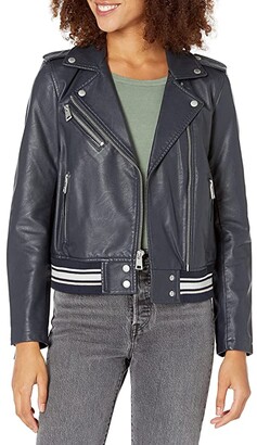 navy biker style jacket
