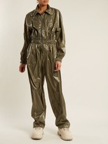 Thumbnail for your product : Edward Crutchley Stand-collar Shell Cropped Jacket - Khaki
