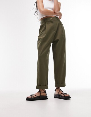 Plain Women Olive Green Urban Loose Fit Solid Peg Trousers With Belt,  Formal Wear at Rs 300/piece in Gurgaon