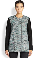 Thumbnail for your product : By Zoé Tweed Contrast-Sleeve Jacket