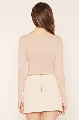 Forever 21 Contemporary Ruched Crop Top