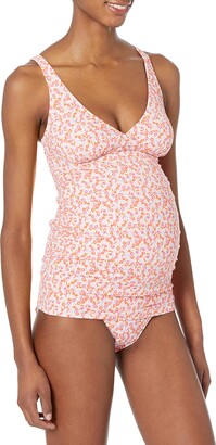 ASOS Maternity ASOS DESIGN maternity ruched tie front swimsuit in pink -  ShopStyle Swimwear