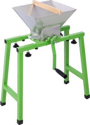 FOSHANZHENGONG 7L Manual Juicer Grinder With Stand,Portable Fruit Crusher With Wheel Stainless Steel Fruit Scratter Pulper For Wine And Cider Pressing