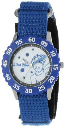 EWatchFactory Little Prince Kids' W000811 Stainless Steel Time Teacher Blue Numberals Bezel Blue Velcro Strap Watch