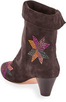 Thumbnail for your product : Isabel Marant Dyna Embroidered Suede Ankle Boots