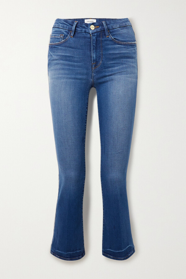 Mytheresa Damen Kleidung Hosen & Jeans Jeans High Waisted Jeans Mid-Rise Distressed Jeans Le Slouch 