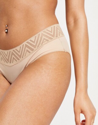 BEIGE Thinx period proof hiphugger brief in