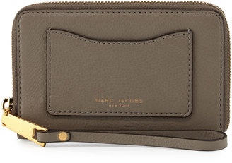 Marc Jacobs Recruit Zip-Around Phone Wristlet Wallet, Mink