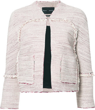Proenza Schouler collarless tweed jacket - women - Silk/Cotton/Acetate - 0