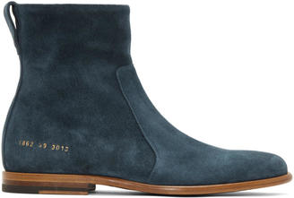 Robert Geller Blue Common Projects Edition Chelsea Boots