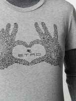 Thumbnail for your product : Etro heart-hands print T-shirt