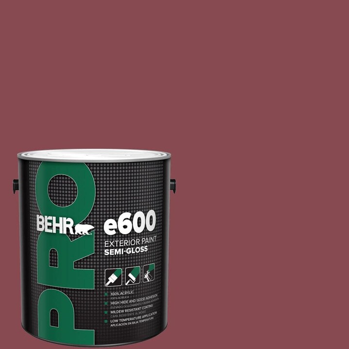 BEHR PRO 1 gal. #ICC-83 Currant Jam Semi-Gloss Exterior Paint