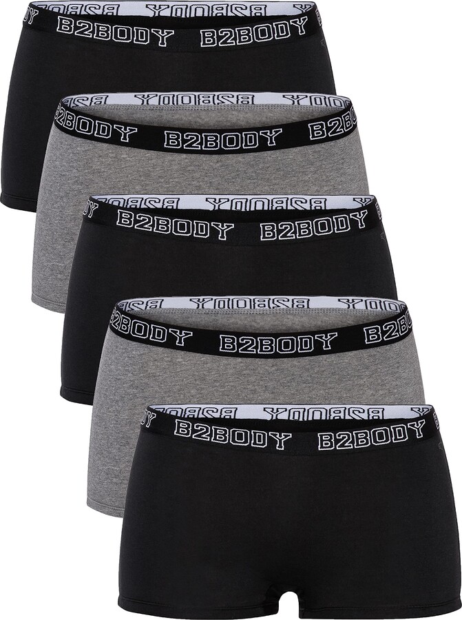 B2BODY Cotton Underwear Women - Boyshort Panties for Women Small to Plus  Size 5 Pack - ShopStyle Knickers
