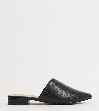 wide fit flat mules