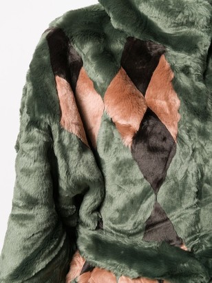 Antik Batik Textured Furry Coat