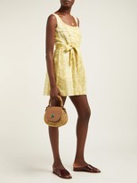 Thumbnail for your product : Emilia Wickstead Snakeskin-print Linen Dress - Yellow