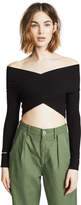 Thumbnail for your product : LnA Aster Ribbed Crop Top