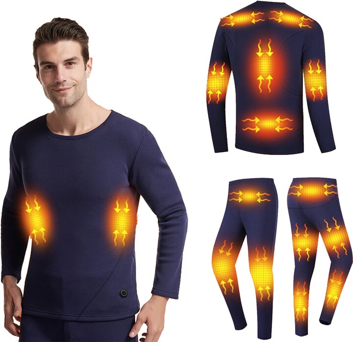 MNOI Men Heated Thermal Underwear Set ShopStyle Socks