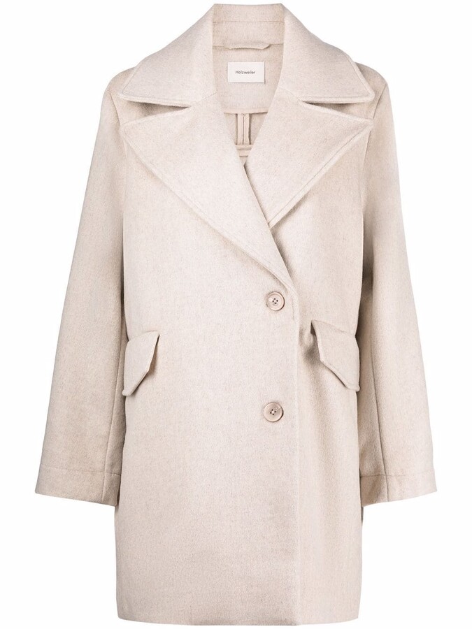 iTLOTL Womens Ladies Warm Artificial Wool Coat Jacket Lapel Winter Outerwear Gray,XL