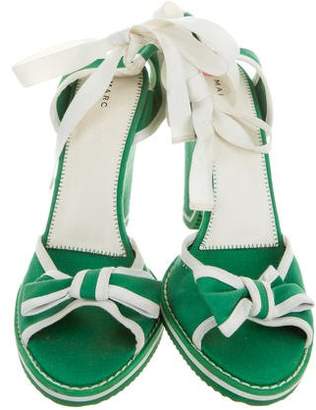 Marc by Marc Jacobs Canvas Bow Wedges