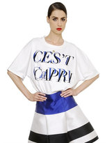 Thumbnail for your product : Francesco Scognamiglio Oversized Printed Cotton T-Shirt