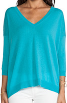 Thumbnail for your product : Autumn Cashmere 3/4 Sleeve Zipper Back Sweater