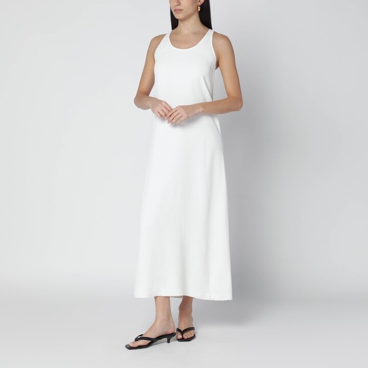 Totême White sleeveless midi dress