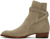 Thumbnail for your product : Saint Laurent Tan Suede Wyatt Jodhpur Boots