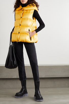 MONCLER GRENOBLE Resy Hooded Quilted Shell Down Vest - Yellow