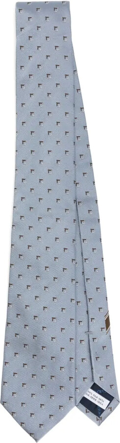 Ferragamo Gancini-print silk tie