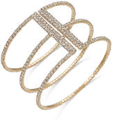 Thumbnail for your product : INC International Concepts Gold-Tone Crystal Triple Row Flex Bracelet, Created for Macy's