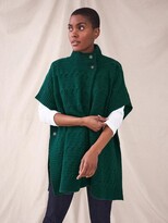 Thumbnail for your product : White Stuff Ivy Cable Poncho -mid Teal