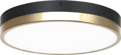 Huxe Ennio LED Flushmount Light in Gold Size: Medium