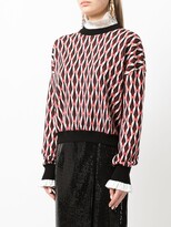 Thumbnail for your product : Paco Rabanne Geometric-Pattern Merino-Blend Jumper