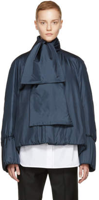 Jil Sander Navy Silk Down Developer Jacket