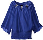 Thumbnail for your product : Amy Byer Big Girls' Chiffon Top and Necklace