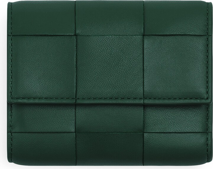 Bottega Veneta Leather Intreccio Trifold Wallet