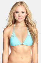 Thumbnail for your product : Volcom 'Options Open' Perforated Triangle Bikini Top (Juniors)
