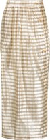 Stripe-Pattern Full Skirt