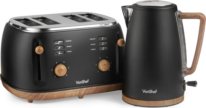 VonShef Fika Nordic Rapid Boil Kettle And Four Slice Wide Slot