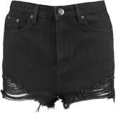 Thumbnail for your product : boohoo Angled Distressed Denim Shorts