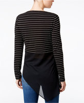Thumbnail for your product : Bar III Layered Mixed-Media Top, Only at Macy's