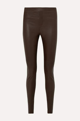 Remain Birger Christensen REMAIN Birger Christensen - Snipe Stretch-leather Leggings - Army green