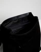 Thumbnail for your product : ASOS Design DESIGN suede mix large square backpack-Black