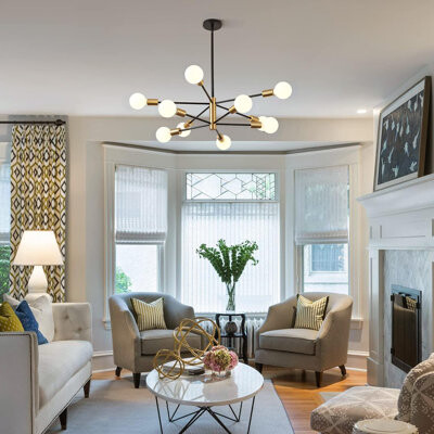 Jericah 10 - Light Sputnik Modern Linear Chandelier