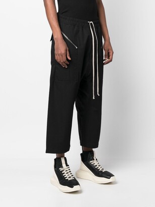 Rick Owens Drawstring-Waistband Cropped Trousers
