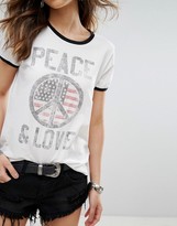 Thumbnail for your product : Denim & Supply By Ralph Lauren Ringer T-Shirt With Peace Logo