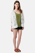 Thumbnail for your product : Topshop Fringe Lace Kimono Jacket