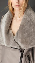 Thumbnail for your product : Burberry Shearling Aviator Jacket With Oversize Collar