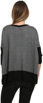 Thumbnail for your product : Stella & Jamie Stella and Jamie Estella Half Sleeve Top in Black/Charcoal